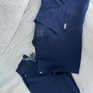 Figs Navy Blue Scrub Set